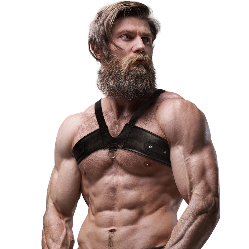 FETISH SUBMISSIVE ATTITUDE – HERREN BRIGADE CHEST HARNESS AUS ÖKO-LEDER