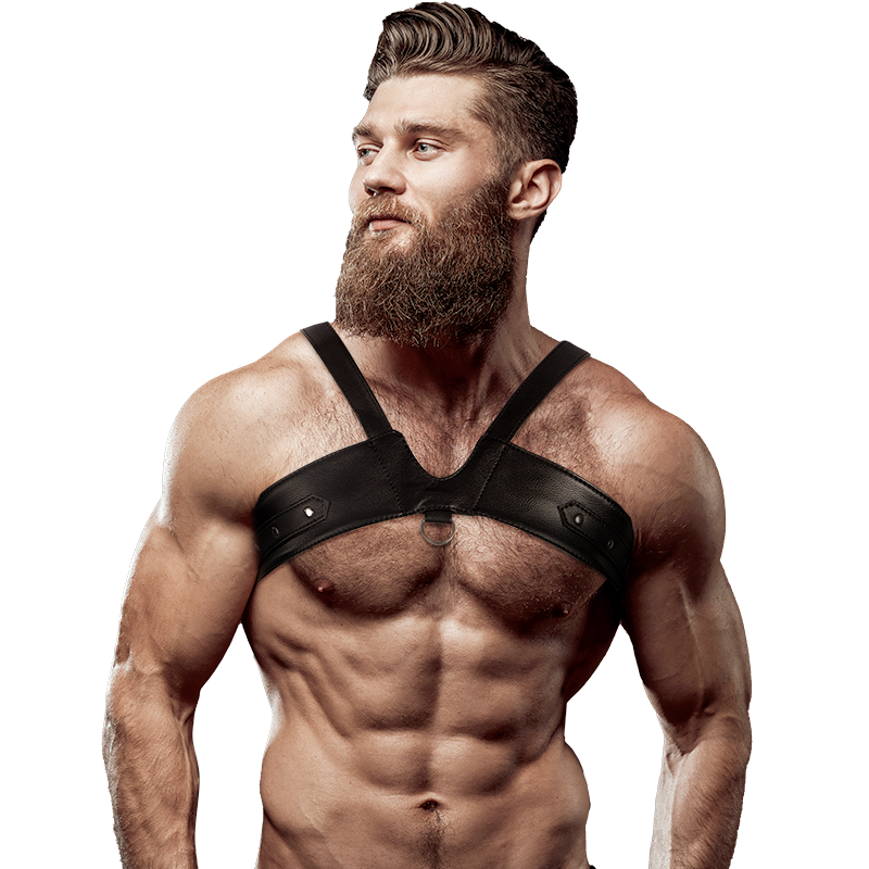 FETISH SUBMISSIVE ATTITUDE – HERREN BRIGADE CHEST HARNESS AUS ÖKO-LEDER