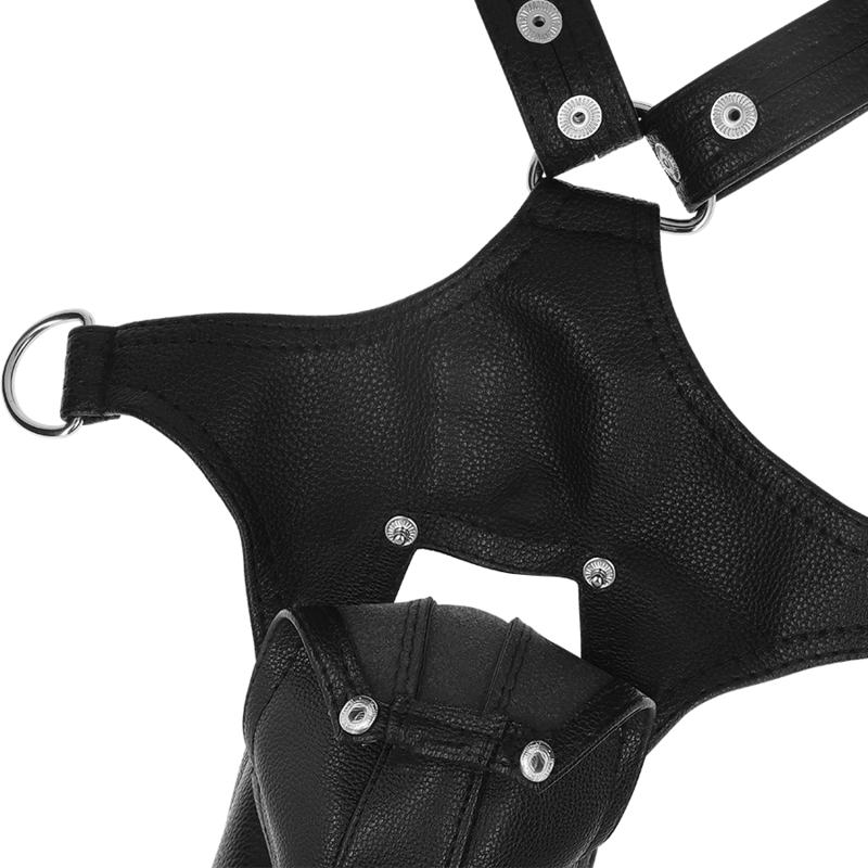 FETISCH SUBMISSIVE EINSTELLUNG - HERREN-JOCKSTRAP-GESCHIRR AUS ÖKO-LEDER