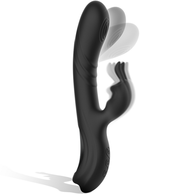 BLACK&SILVER - JAMIE WIEDERAUFLADBARER SILIKON-RABBIT-STIMULATOR SCHWARZ