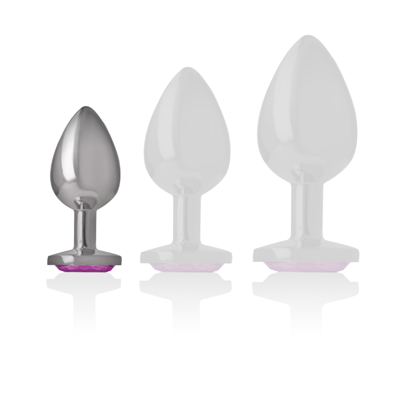 INTENSE - ALUMINIUM METALL ANUSPLUG ROSA HERZ GRÖSSE S