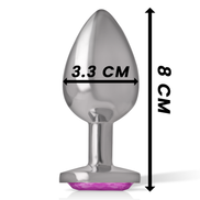 INTENSE - ALUMINIUM METALL ANALPLUG PINK HERZ GRÖSSE M