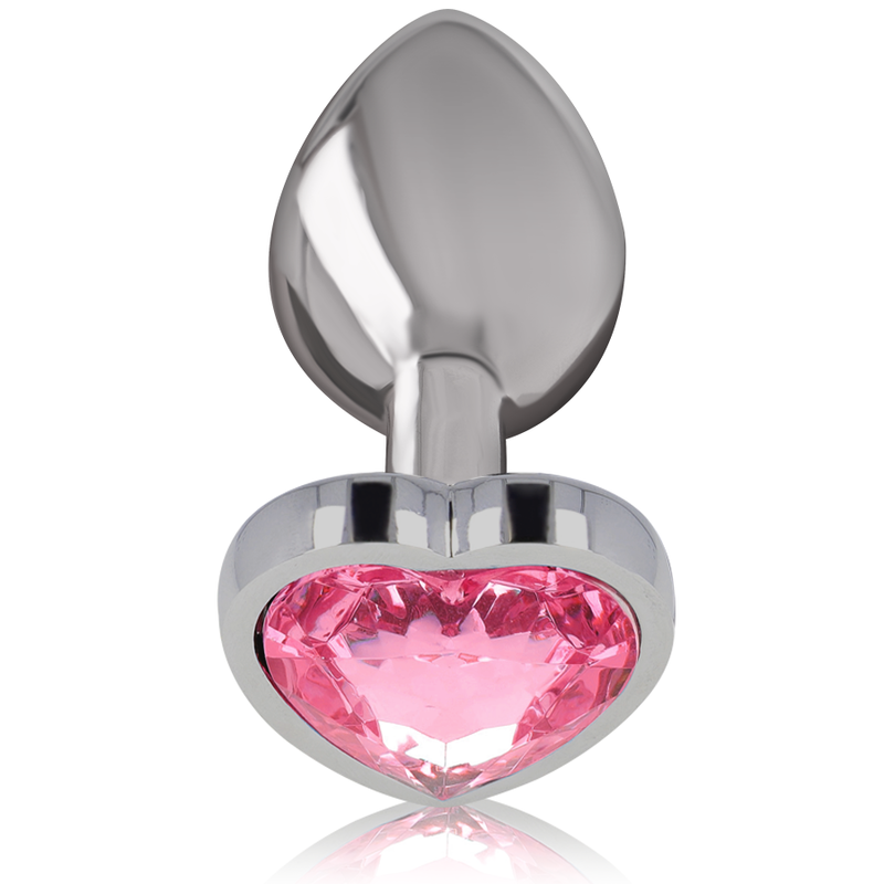 INTENSE - ALUMINIUM METALL ANALPLUG PINK HERZ GRÖSSE M