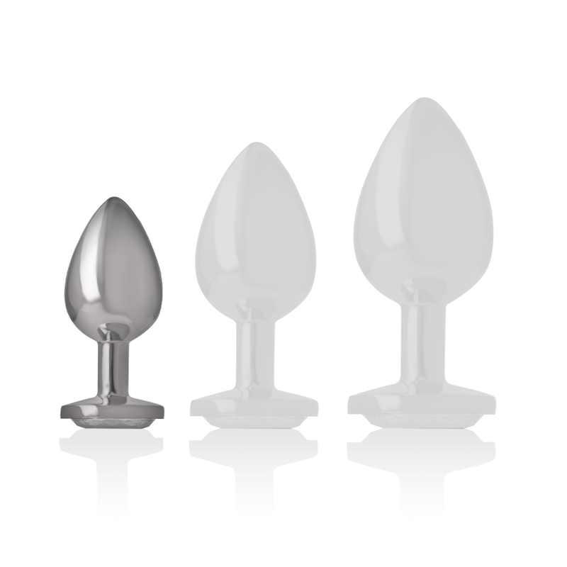 INTENSE – WEISSES HERZ ANWÄCHSELNDER ALUMINIUM METALL ANANPLUG GRÖSSE S