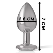INTENSE – WEISSES HERZ ANWÄCHSELNDER ALUMINIUM METALL ANANPLUG GRÖSSE S