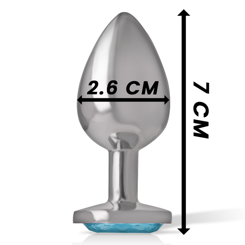 INTENSE - ALUMINIUM METALL ANANLPLUG BLAUES HERZ GRÖSSE S