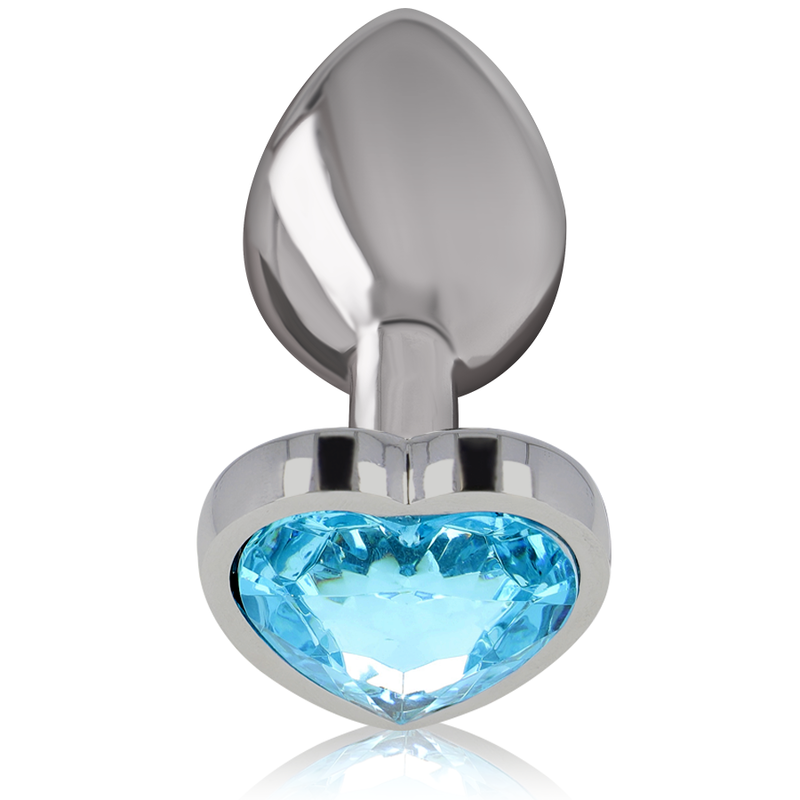 INTENSE - ALUMINIUM METALL ANUSPLUG BLAUES HERZ GRÖSSE L