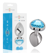 INTENSE - ALUMINIUM METALL ANANLPLUG BLAUES HERZ GRÖSSE M