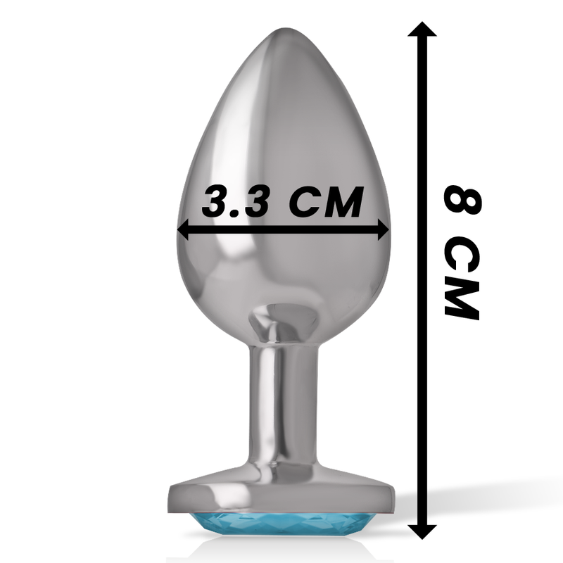 INTENSE - ALUMINIUM METALL ANANLPLUG BLAUES HERZ GRÖSSE M