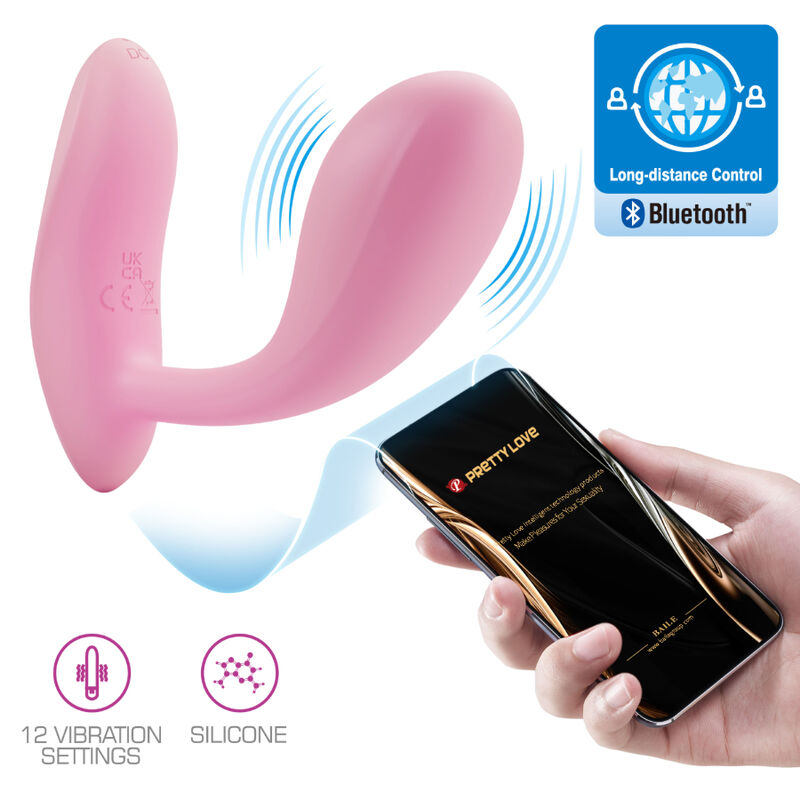 PRETTY LOVE - BAIRD G-Punkt 12 Vibrationen Wiederaufladbar Pink APP