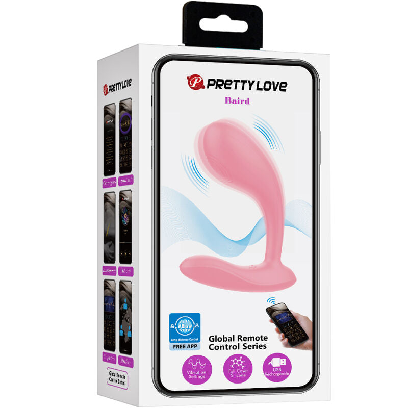 PRETTY LOVE - BAIRD G-Punkt 12 Vibrationen Wiederaufladbar Pink APP