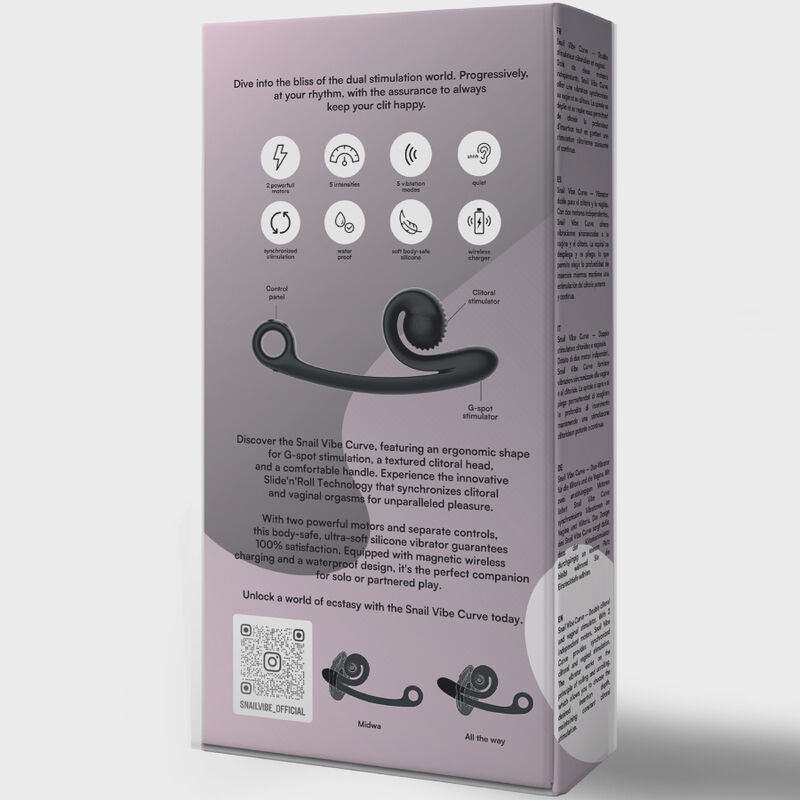 SNAIL VIBE - CURVE Sensory Device BLACK