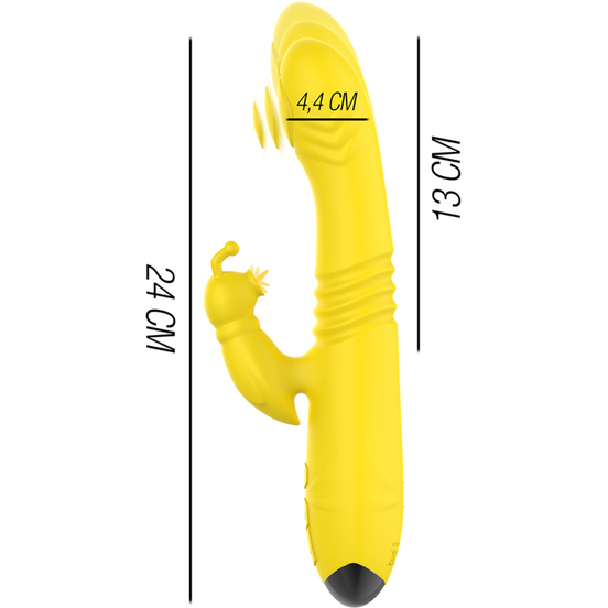 INTENSE - TOKY MULTIFUNCTION Sensory Device UP & DOWN WITH CLITORAL STIMULATOR YELLOW