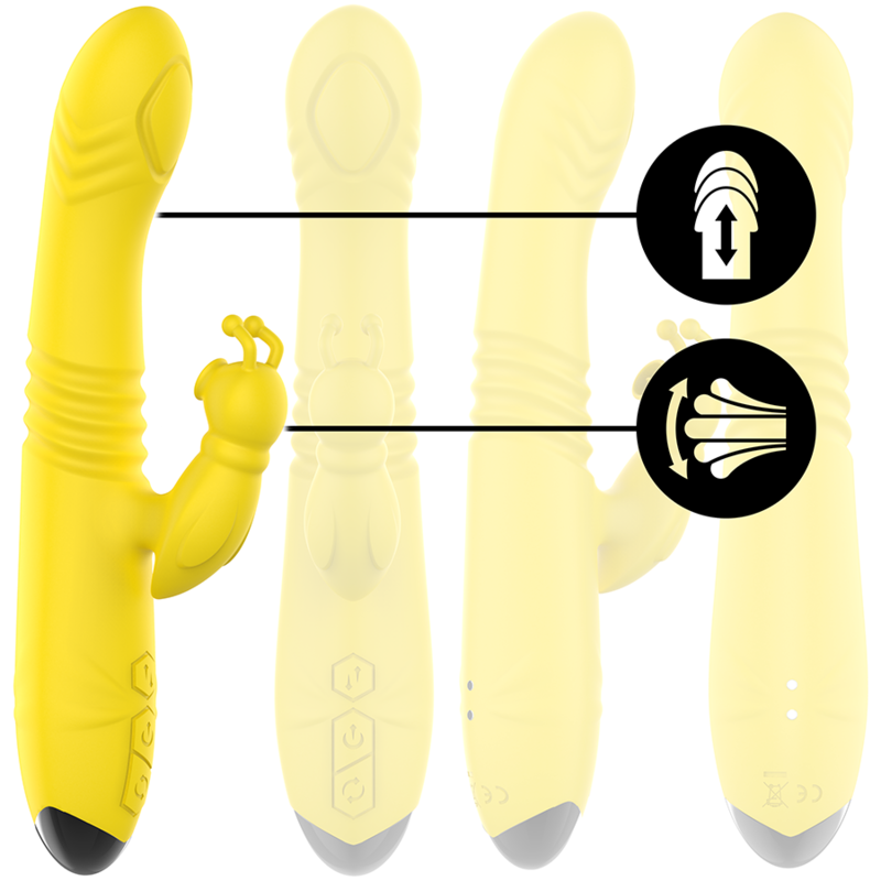 INTENSE - TOKY MULTIFUNKTIONALES Sensorisches Gerät AUF & AB MIT KLITORALSTIMULATOR GELB