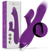 INTENSE - IGGY MULTIFUNCTION RECHARGEABLE Sensory Device UP & DOWN WITH CLITORAL STIMULATOR PURPLE