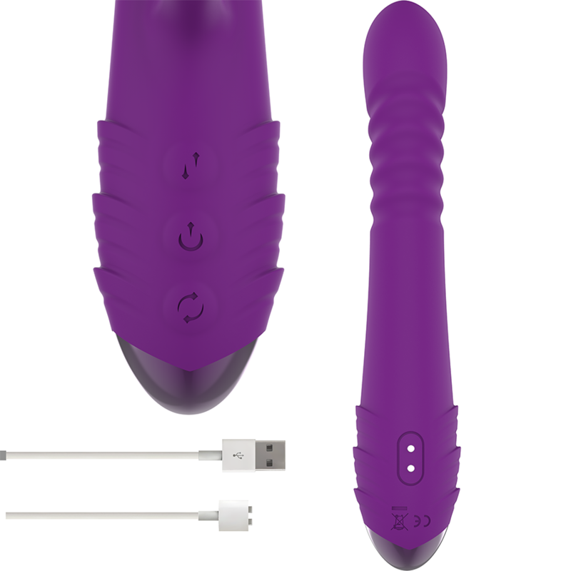 INTENSE - IGGY MULTIFUNCTION RECHARGEABLE Sensory Device UP & DOWN WITH CLITORAL STIMULATOR PURPLE
