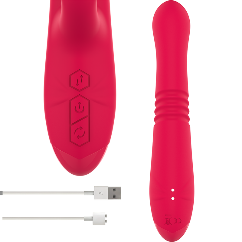 INTENSE - DUA MULTIFUNCTION RECHARGEABLE UP & DOWN Sensory Device WITH RED TONGUE
