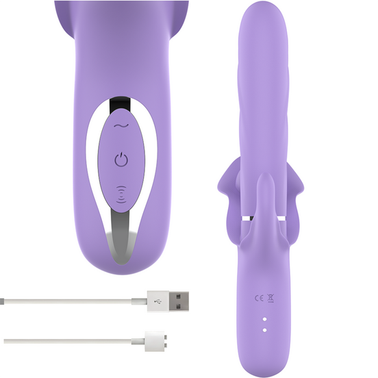 INTENSE - BILLIE MULTIFUNCTIONAL RECHARGEABLE SUCTION Sensory Device WITH PURPLE PUSH BUTTON