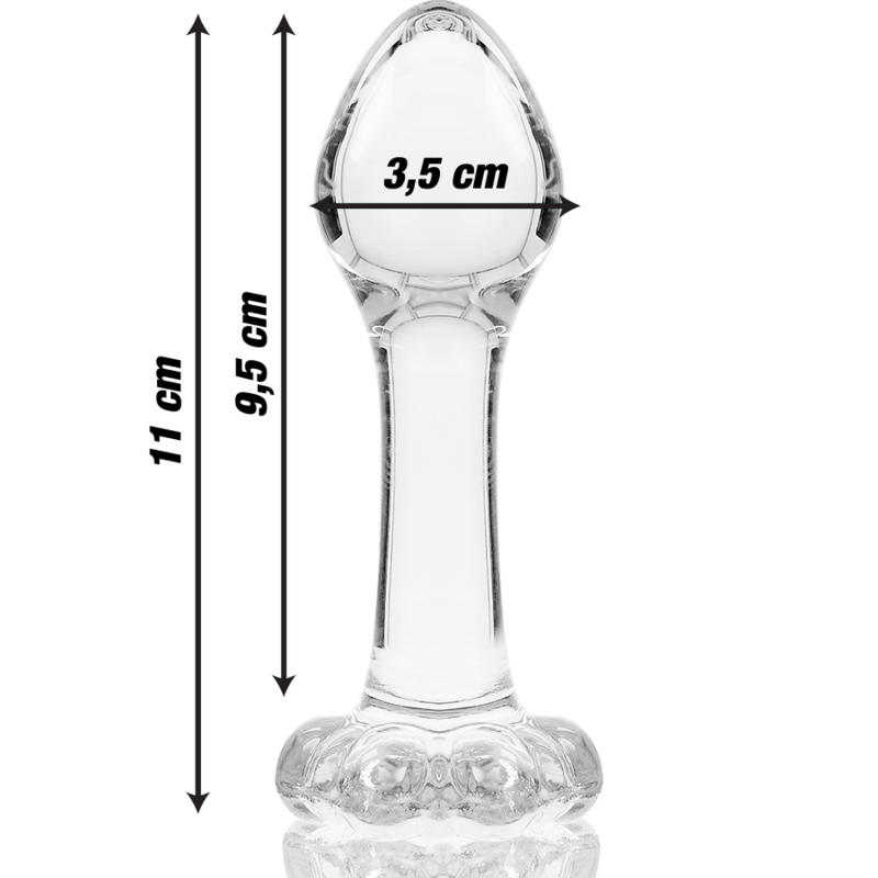 NEBULA SERIES BY IBIZA – MODEL 2 ANALPLUG BOROSILIKATGLAS KLAR 11 CM –Ø– 3,5 CM