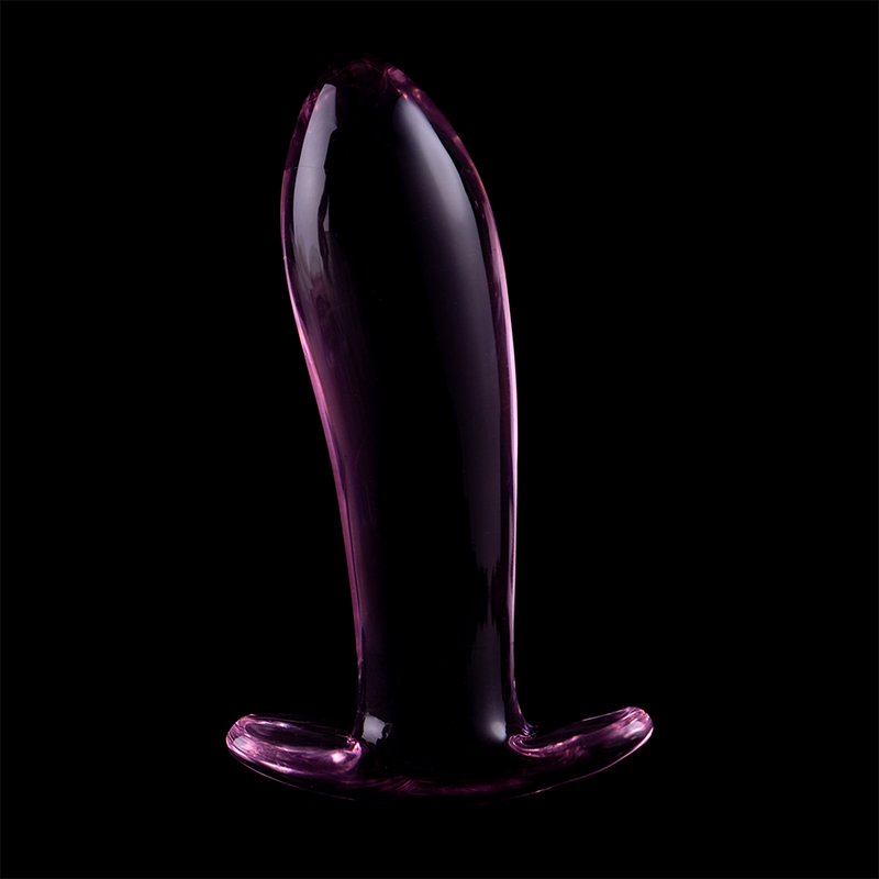 NEBULA SERIE VON IBIZA - MODELL 5 ANALPLUG BOROSILIKATGLAS KLAR 12,5 CM -O- 3,5 CM