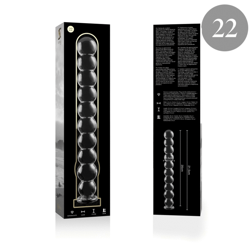 NEBULA SERIES BY IBIZA – MODEL 22 Wellnessgerät BOROSILIKATGLAS KLAR 21,5 CM –Ø– 2,5 CM