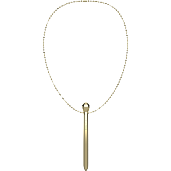 IBIZA - CLIT POCKET STIMULATOR NECKLACE USB CHARGER 12 VIBRATION MODES GOLDEN 12,2 X 1,5