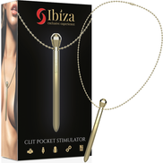 IBIZA - KLITORIS-TASCHENSTIMULATOR HALSBAU USB-LADEGERÄT 12 VIBRATIONSMODI GOLDEN 12,2 X 1,5