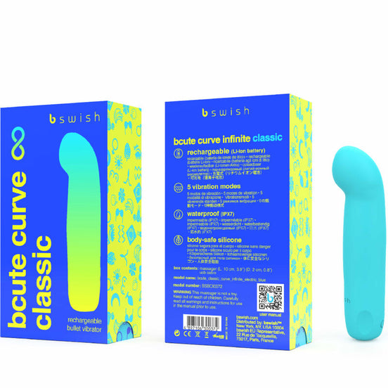 B SWISH - BCUTE CURVE INFINITE CLASSIC WIEDERAUFLADBARES Sensorgerät BLAU SILIKON