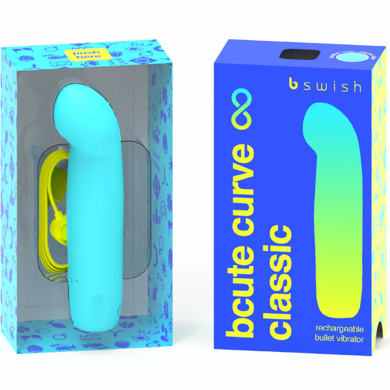 B SWISH - BCUTE CURVE INFINITE CLASSIC RECHARGEABLE Sensory Device BLUE SILICONE