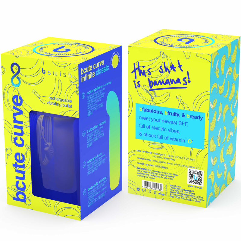 B SWISH - BCUTE CURVE INFINITE CLASSIC LIMITED EDITION WIEDERAUFLADBARES SILIKON-Sensorgerät GELB