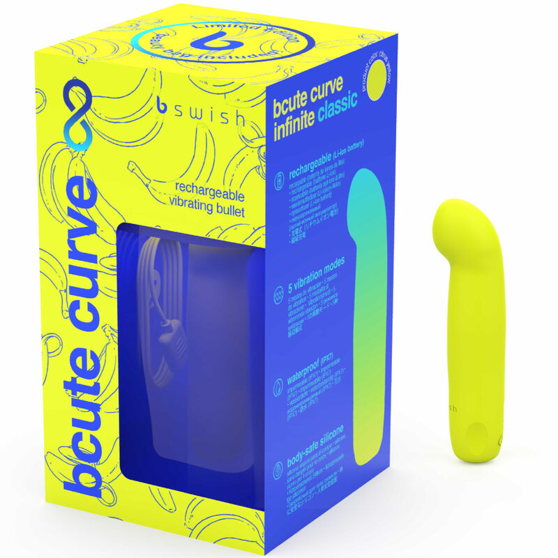 B SWISH - BCUTE CURVE INFINITE CLASSIC LIMITED EDITION WIEDERAUFLADBARES SILIKON-Sensorgerät GELB