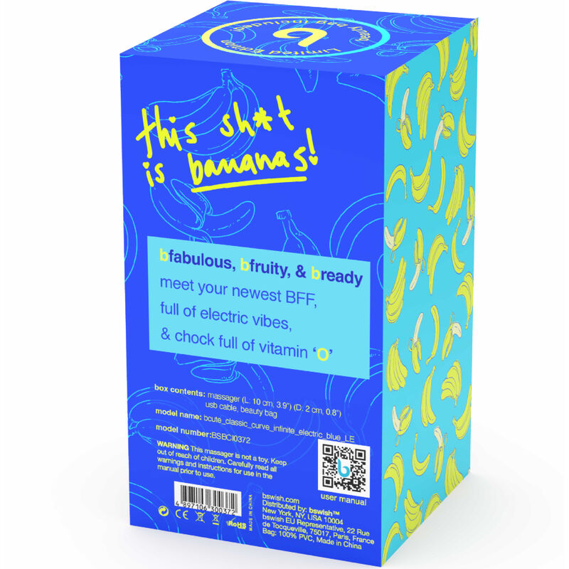 B SWISH - BCUTE CURVE INFINITE CLASSIC LIMITED EDITION BLAU SILIKON WIEDERAUFLADBARES Sensorisches Gerät