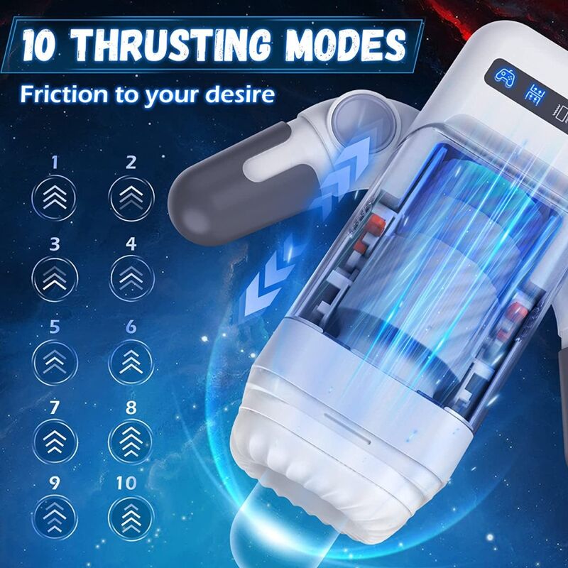GAME CUP - STOSSENDER VIBRATIONSMASTURBATOR MIT HEIZFUNKTION UND HANDYHALTERUNG - SCHWARZ