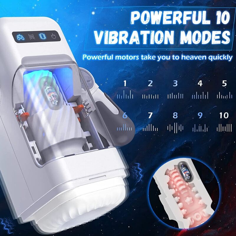 GAME CUP - STOSSENDER VIBRATIONSMASTURBATOR MIT HEIZFUNKTION UND HANDYHALTERUNG - SCHWARZ