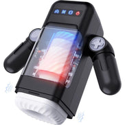 GAME CUP - STOSSENDER VIBRATIONSMASTURBATOR MIT HEIZFUNKTION UND HANDYHALTERUNG - SCHWARZ