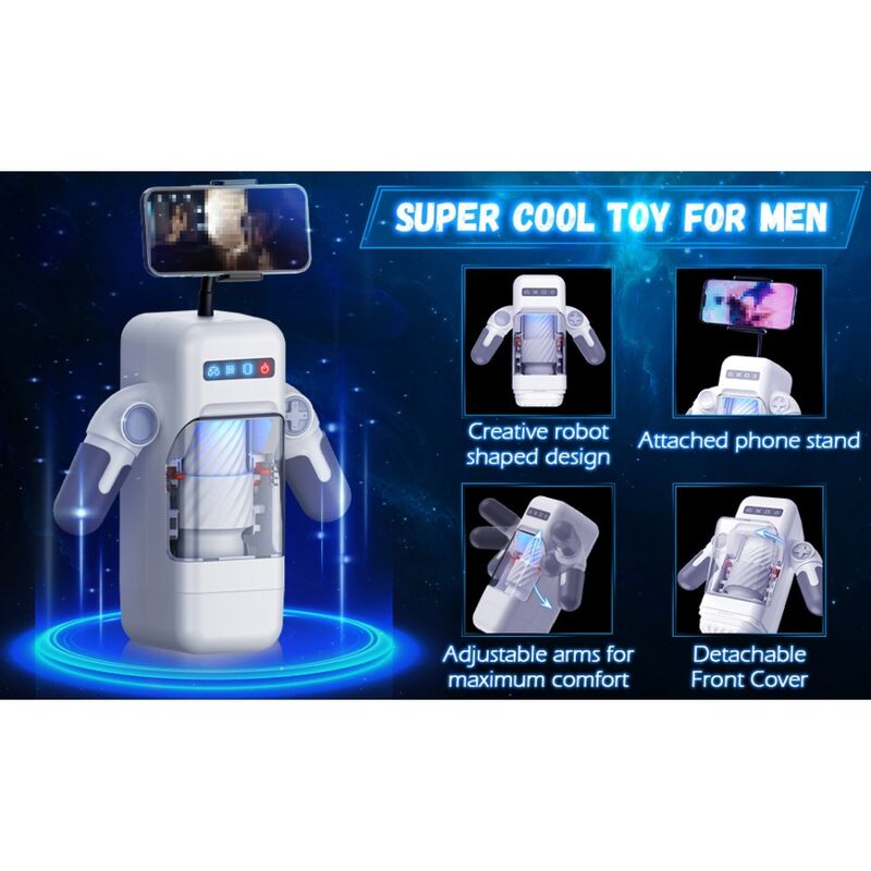 GAME CUP - STOSSENDER VIBRATIONSMASTURBATOR MIT HEIZFUNKTION UND HANDYHALTERUNG - SCHWARZ