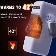 GAME CUP - STOSSENDER VIBRATIONSMASTURBATOR MIT HEIZFUNKTION UND HANDYHALTERUNG - SCHWARZ