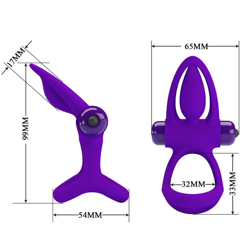 PRETTY LOVE - Sensorisches Gerät RING 10 VIBRATIONEN VIOLETT SILIKON