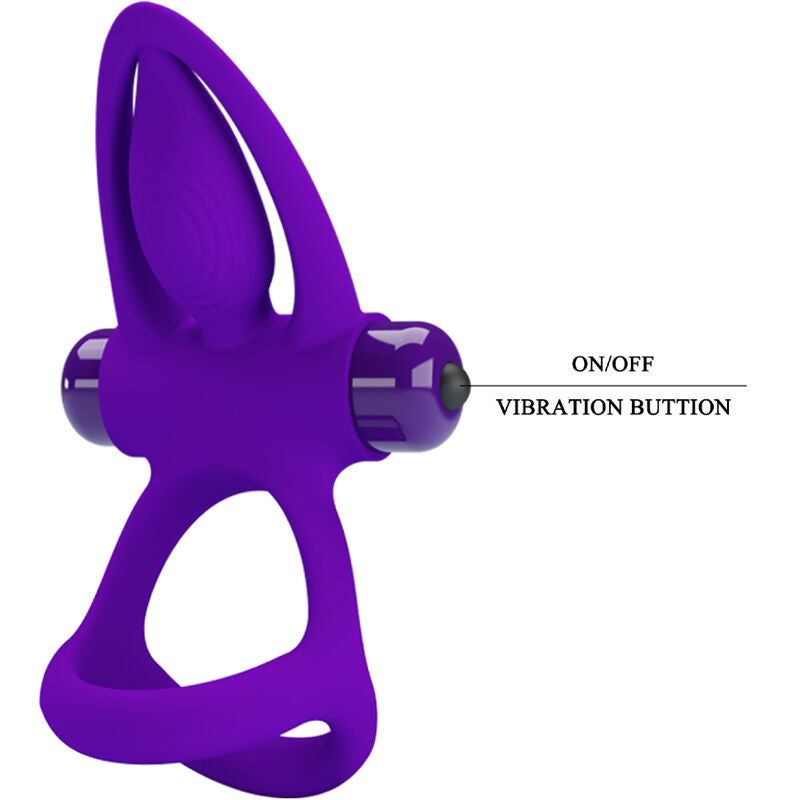 PRETTY LOVE - Sensorisches Gerät RING 10 VIBRATIONEN VIOLETT SILIKON