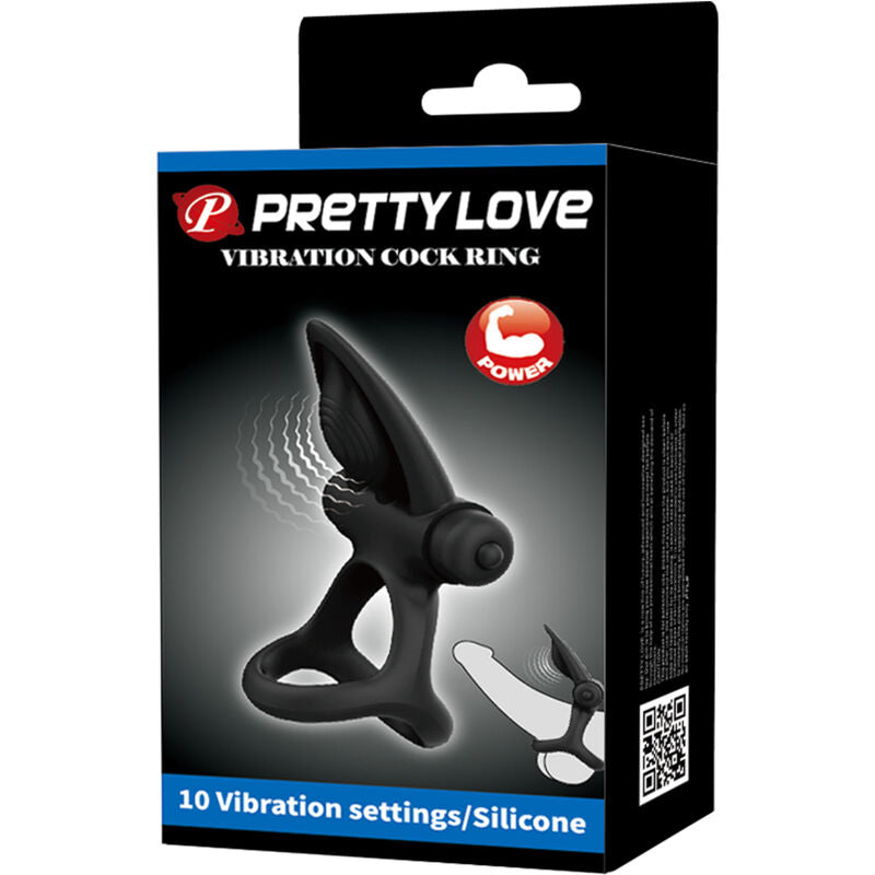 PRETTY LOVE - VIBRATIONS-RING 10 VIBRATIONEN SCHWARZ SILIKON