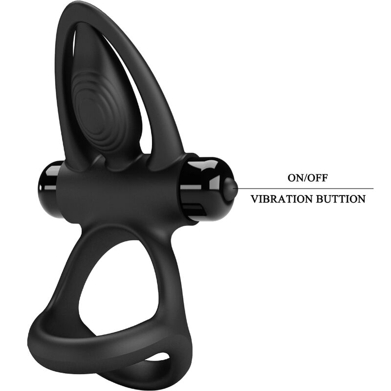 PRETTY LOVE - VIBRATIONS-RING 10 VIBRATIONEN SCHWARZ SILIKON