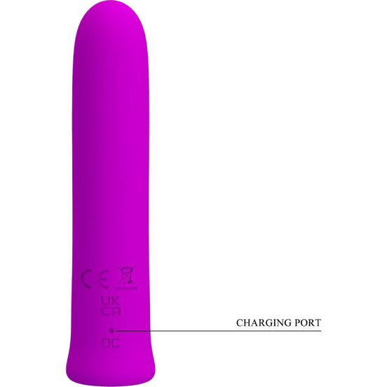 PRETTY LOVE - CURTIS MINI SUPER POWER Sensory Device 12 VIOLET SILICONE VIBRATIONS