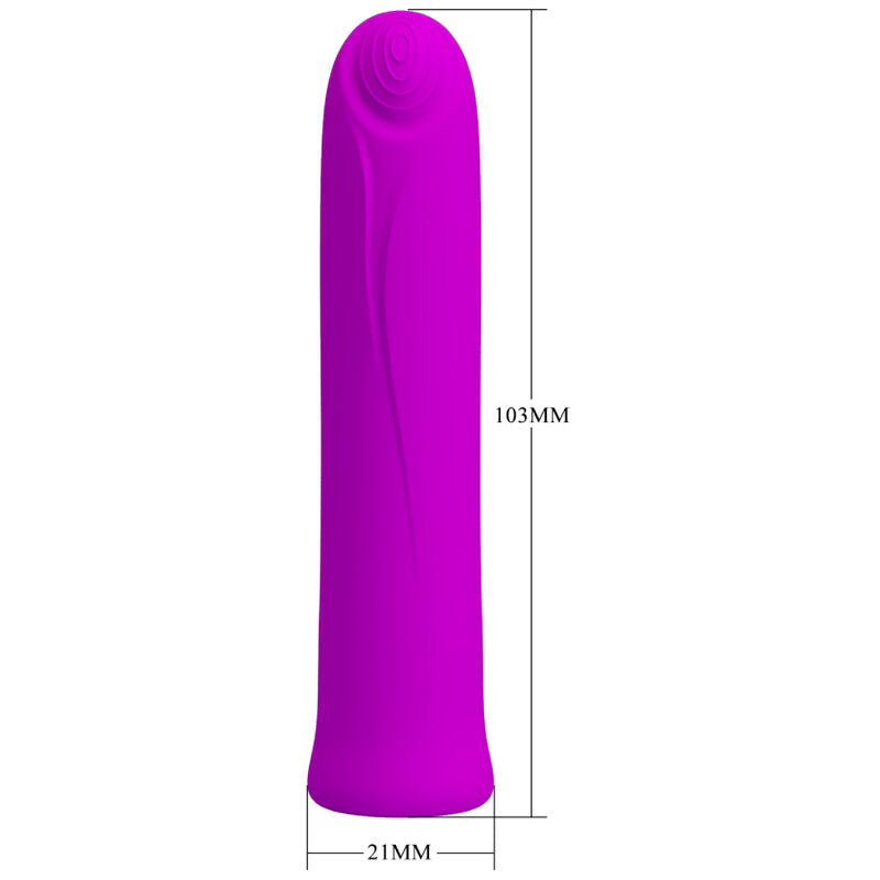 PRETTY LOVE - CURTIS MINI SUPER POWER Sensory Device 12 VIOLET SILICONE VIBRATIONS