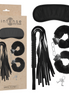 INTENSE - FETISH EROTIC PLAYSET 1 WITH HANDCUFFS, BLIND MASK AND FLOGGER