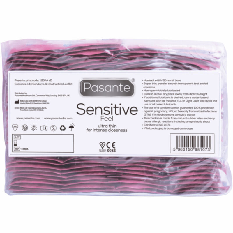 PASANTE - KONDOME SENSITIVE BEUTEL 144 STÜCK