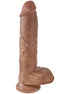 KING COCK - REALISTISCHER PENIS MIT HODEN 19,8 CM KARAMELL