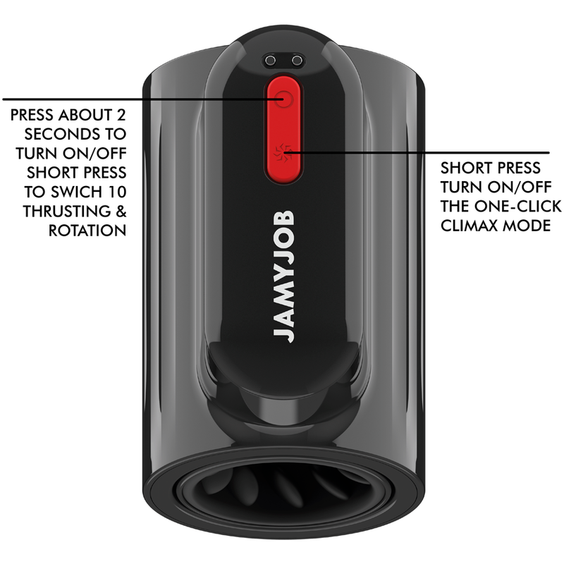 JAMYJOB - VORTEX-SCHUB- UND 360-GRAD-ROTATIONS-TURBO-MODUS-MASTURBATOR