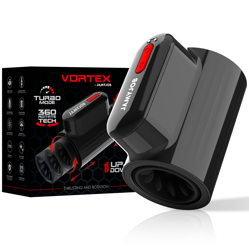 JAMYJOB - VORTEX-SCHUB- UND 360-GRAD-ROTATIONS-TURBO-MODUS-MASTURBATOR