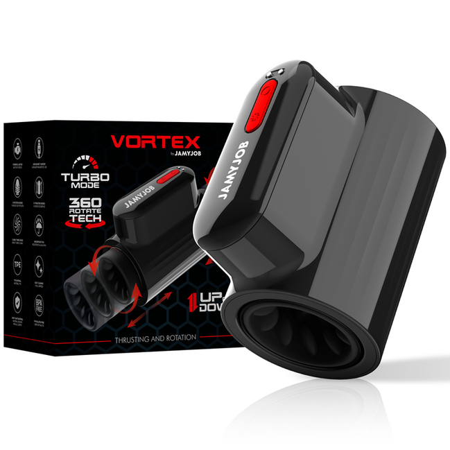 JAMYJOB - VORTEX-SCHUB- UND 360-GRAD-ROTATIONS-TURBO-MODUS-MASTURBATOR