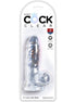 KING COCK - CLEAR REALISTIC PENIS WITH BALLS 10.1 CM TRANSPARENT